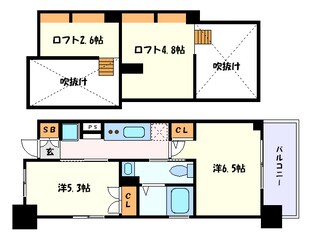 エステムコート名古屋駅前COREの物件間取画像